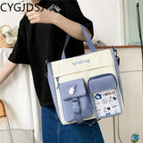 Women's Canvas Tote Bag Shoulder Crossbody Handbag