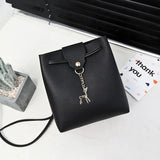 Winter Retro Crossbody Bag with Fawn Pendant
