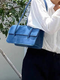 Vintage Green Underarm Bag Women's Square Shoulder Purse
