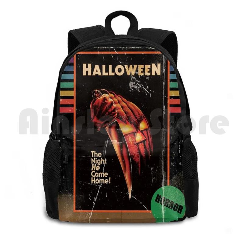 Halloween 1978 VHS Horror Movie Poster Outdoor Backpack