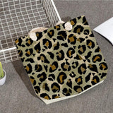 Leopard Tie Dye Print Handbags Thick Rope Shoulder Shopping Bags