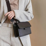 Vintage Women Messenger Bag Wide Strap Crossbody Handbag