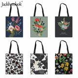 Floral Shoulder Bag Canvas Classic Handbag Beach Bag
