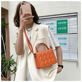 Geometric Embossing Crossbody Bag for Women Flap Shoulder Messenger