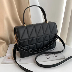 Plaid Crossbody Chain Shoulder Handbags Small Flap Handle Bags