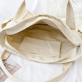 Multi-pockets Zipper Handbag for School Teacher Leisure Top-handle Bag