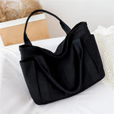 Multi-pockets Zipper Handbag for School Teacher Leisure Top-handle Bag