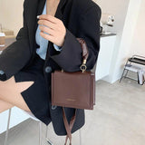 Women's Small Chain Crossbody Bag Winter Leather Handbag