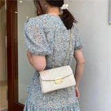 Women Shoulder Bag Chain Messenger Rhombus Handbag Crossbody Square Bag
