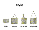 Vintage Green Jacquard Underarm Bag Women Clutch Purse Retro Female Girls Tote