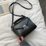 Vintage PU Leather Small Shoulder Bags Ladies Crossbody Flap Handbag