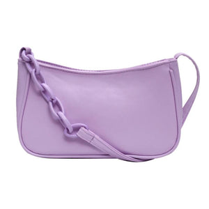 Women Leather Chain Handbag Retro Tote Shoulder Bag
