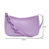 Women Leather Chain Handbag Retro Tote Shoulder Bag