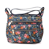 Floral Printed Nylon Crossbody Bag for Women