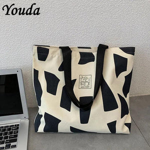 Eco Reusable Foldable Shoulder Bag Large Handbag Tote Women Shopper Zipper