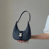 Women's PU Leather Armpit Shoulder Bag Casual Chain Handbag