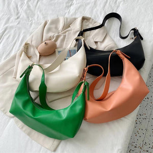 Soft Leather Small Women's Bag Shoulder Underarm Bag Clutch Purse
