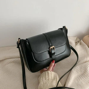 Vintage Small Flap Messenger Bag PU Leather Women Shoulder Crossbody Bag