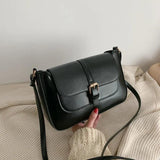 Vintage Small Flap Messenger Bag PU Leather Women Shoulder Crossbody Bag