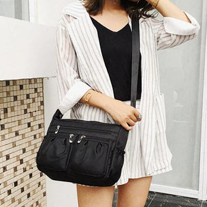 Nylon Crossbody Bag Large Capacity Waterproof Shoulder Bag