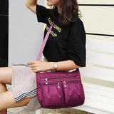 Nylon Crossbody Bag Large Capacity Waterproof Shoulder Bag