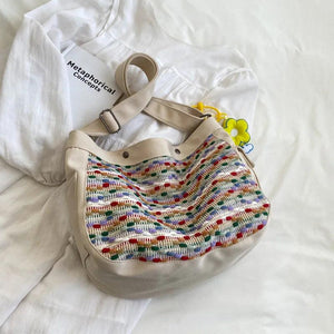 Mara's Dream Weave Canvas Shoulder Crossbody Bag