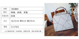 Women's Shoulder Bag PU Leather Thick Line Semicircular Iron Handle Handbag