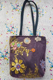 Leather DIY Lace Sequins Embroidery Shopping Bag