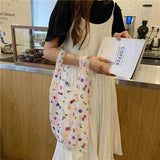 Embroidered Large Capacity Shopping Bag for Women