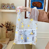 Embroidered Large Capacity Shopping Bag for Women