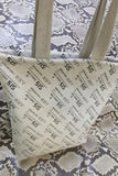 Beige Suede Cowhide DIY Handbag Shopping Bag