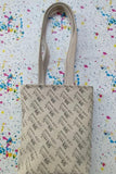 Beige Suede Cowhide DIY Handbag Shopping Bag
