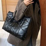 Nylon Winter Down Women Shoulder Bag Large Capacity Tote Handbag