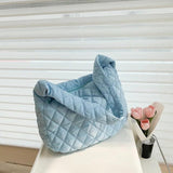 Winter Crossbody Down Bag Handbag with Wide Shoulder Strap