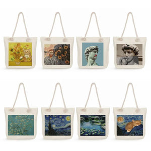 Van Gogh Oil Painting Tote Bags Foldable Shopper Bag