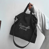 Corduroy Underarm Bag Letter Print Tote Messenger Bags