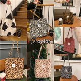 Women Corduroy Shoulder Bag Soft Reusable Shopping Bag Ladies Large Capacity