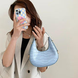 Solid PU Leather Handbags Totes Shopping Shoulder Bags for Women