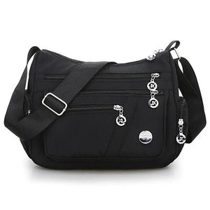 Women Nylon Messenger Bag Lightweight Waterproof Bag Large Capacity