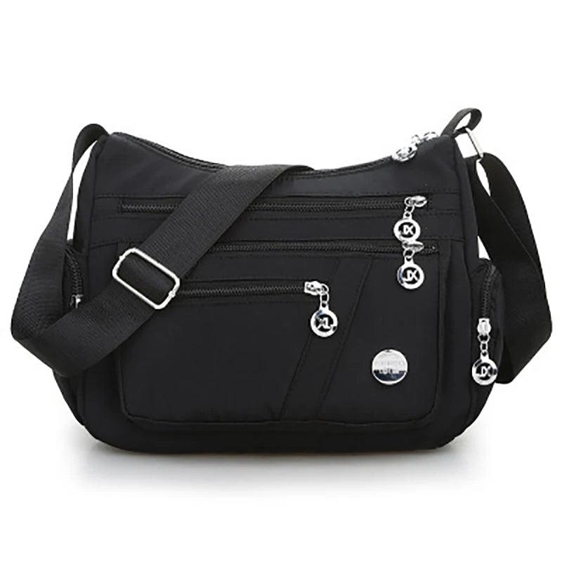 Women Nylon Messenger Bag Lightweight Waterproof Bag Large Capacity