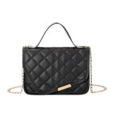 Embroidered Small Square Bag Shoulder Messenger Chain Handbag