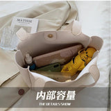 Women's Big Handbags Large Capacity PU Leather Tote Bag
