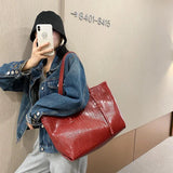 Large Capacity Women Tote Bag Shoulder Handbag Portable Shopping Bag