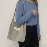 Nylon Waterproof Women Bucket Bag Solid Large Shoulder Shopping Bags