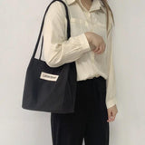 Nylon Waterproof Women Bucket Bag Solid Large Shoulder Shopping Bags