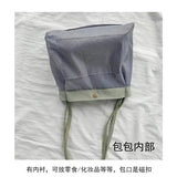 Nylon Waterproof Women Bucket Bag Solid Large Shoulder Shopping Bags