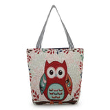 Canvas Embroidered Shoulder Handbag Women Messenger Bag