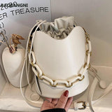 Stylish Tote Bucket Bag PU Leather Women's Handbag