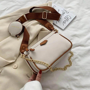 Women Shoulder Bags Wide Strap Crossbody Bag Lady Handbags