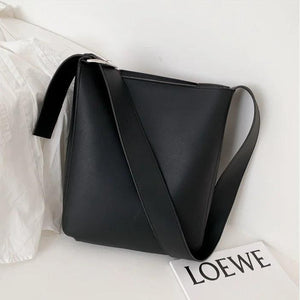 Shoulder Bags Women Solid Large Capacity PU Cross Body Brief Travel